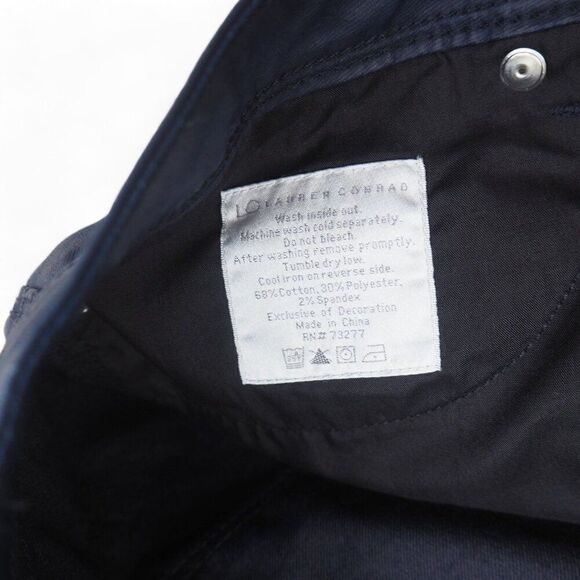 LC Lauren Conrad Mid Rise Coated Denim Jeggings Peacoat Navy Women's 16 - Picture 4 of 12